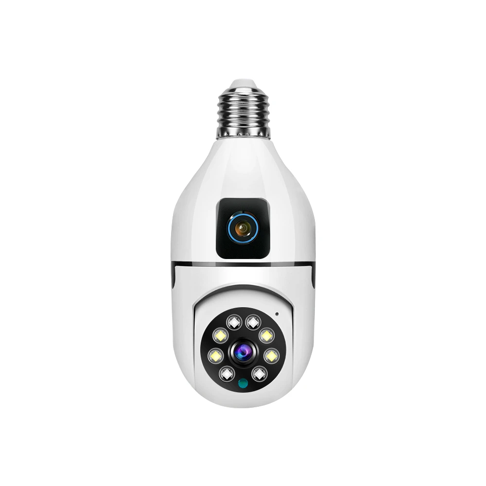 BeshTech WiFi 2 lens 360 Panoramic Light Bulb Camera