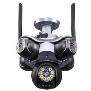 BeshTech Wi-Fi Outdoor Security Camera, 5MP Five-Lens Five-PTZ CCTV with Multi-View Monitoring