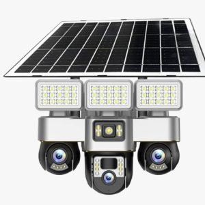 BeshTech 3PTZ Wifi Solar Security Camera Outdoor, Triple-Lens 15 MP PTZ CCTV Camera