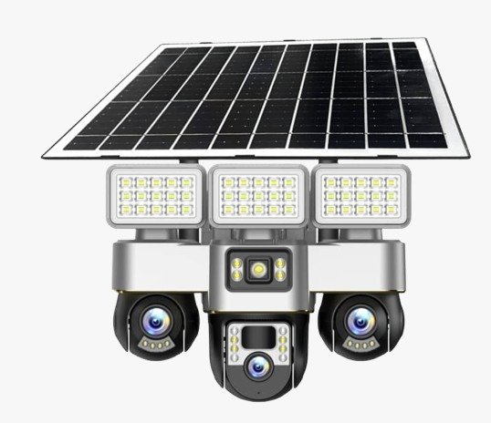 BeshTech 4G 3Lens 3PTZ Light Solar CCTV Camera