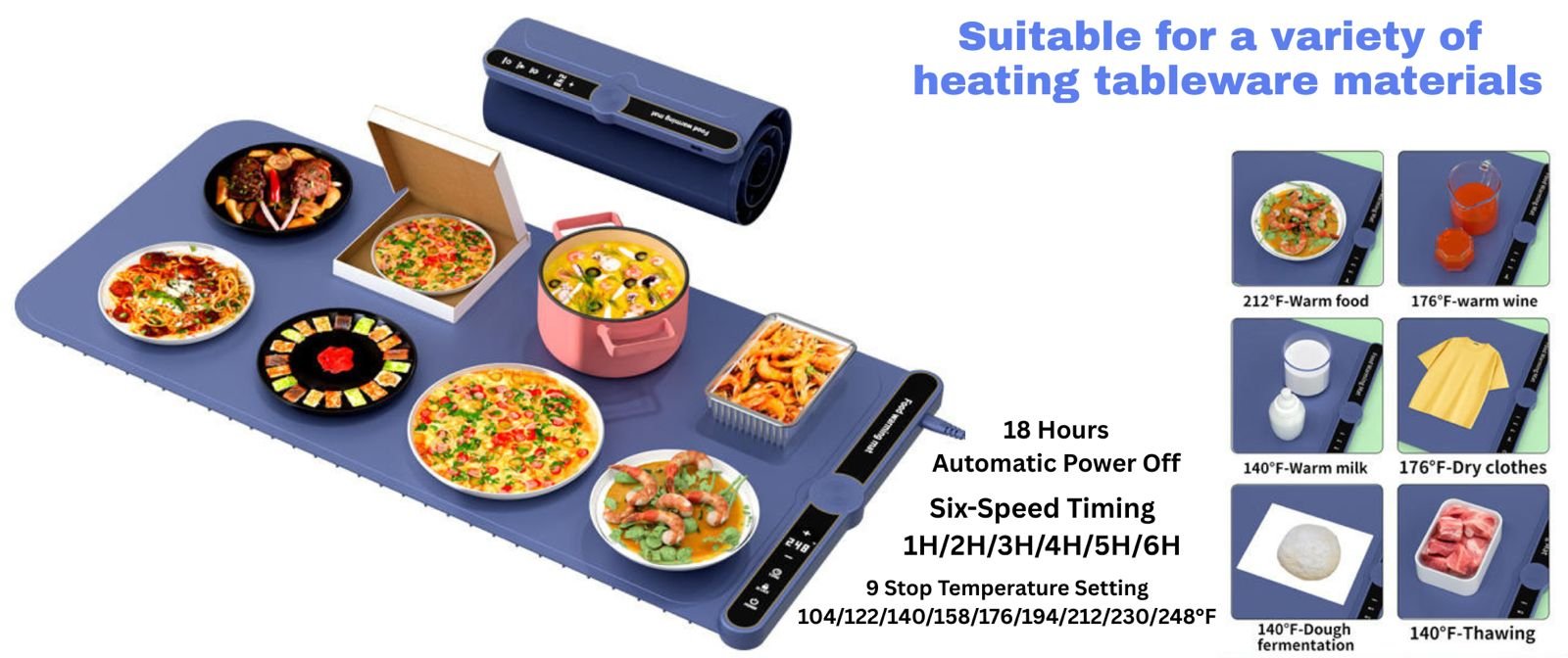BESHTECH Food Warming Mat.(Size- 800mm x 380mm)