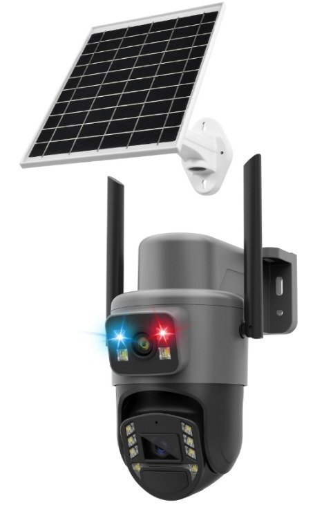 BeshTech Solar 4G 2K AI Dual Lens Camera