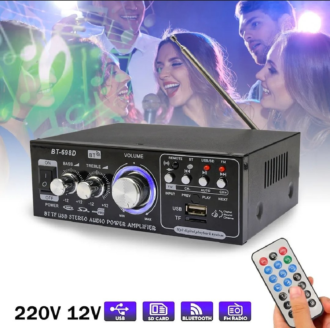 এটা *BT-698D 2.0 Stereo Power Amplifier* বক্স সেট 🔥*ফিচারস* - *মডেল*: BT-698D - Image 2